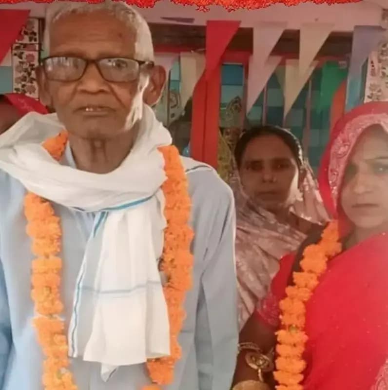 जौनपुर में 75 साल के बुजुर्ग ने रचाई 35 साल की युवती से शादी,सुहागरात में ही मौत

