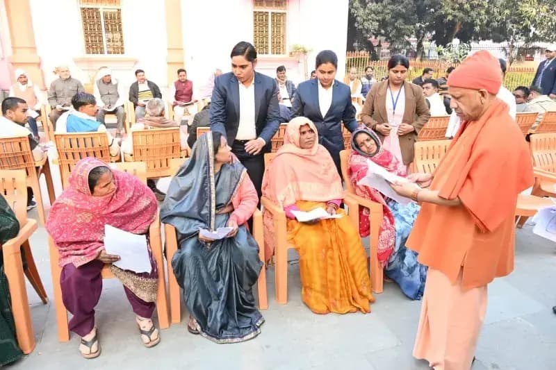 मुख्यमंत्री योगी आदित्यनाथ ने गोरखनाथ मंदिर में किया जनता दर्शन का आयोजन